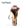 Tourbon Lápis Estilo Golf Club Carrier Canvas &amp; Couro Vintage Golf Gun Bag com Bolsos Side Clubs Capa